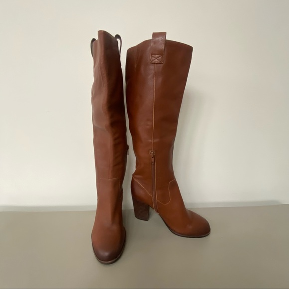 Gianni Bini Brown Knee-High Leather Boots - Picture 6 of 8